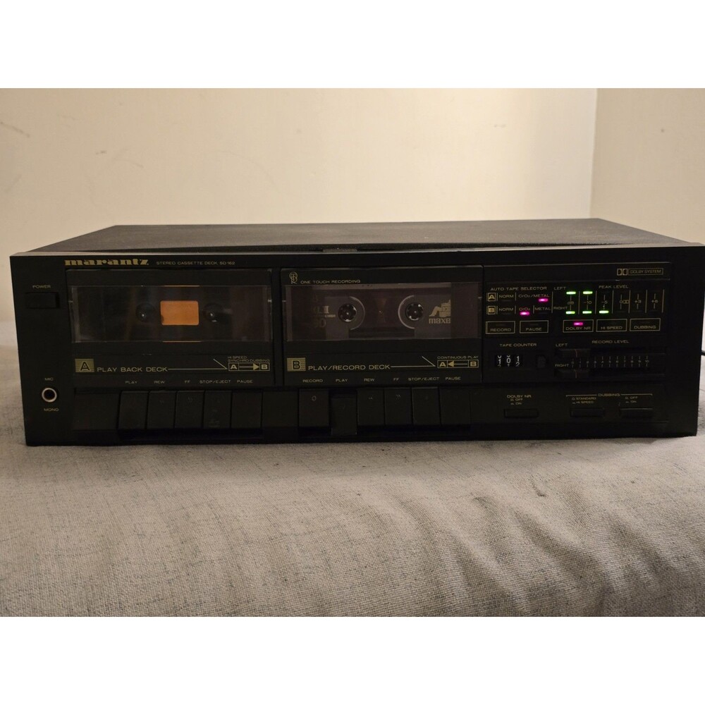Vintage Marantz SD-162 Dual Cassette Deck | TESTED/B SIDE WORKS/A SIDE EASY FIX